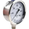 Pressure Gauge: 4" Dial, 0 to 600 psi, 1/2" Thread, NPT, Lower Mount