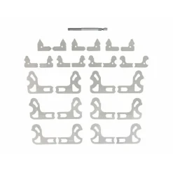 Radius Gage Set: Stainless Steel, 0.01 to 0.5" Radius, 26 pc