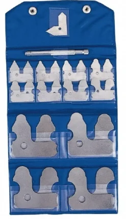 Radius Gage Set: 1/64 to 1" Radius, 33 pc