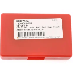 Rectangle Steel Gage Block: 0.15", Grade AS-1