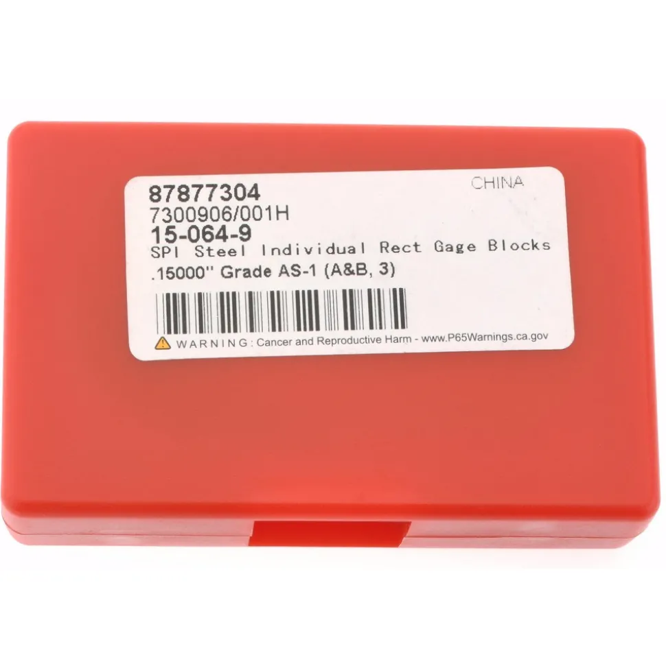 Rectangle Steel Gage Block: 0.15", Grade AS-1