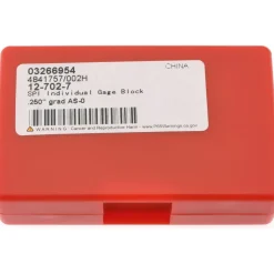 Rectangle Steel Gage Block: 0.25", Grade 0