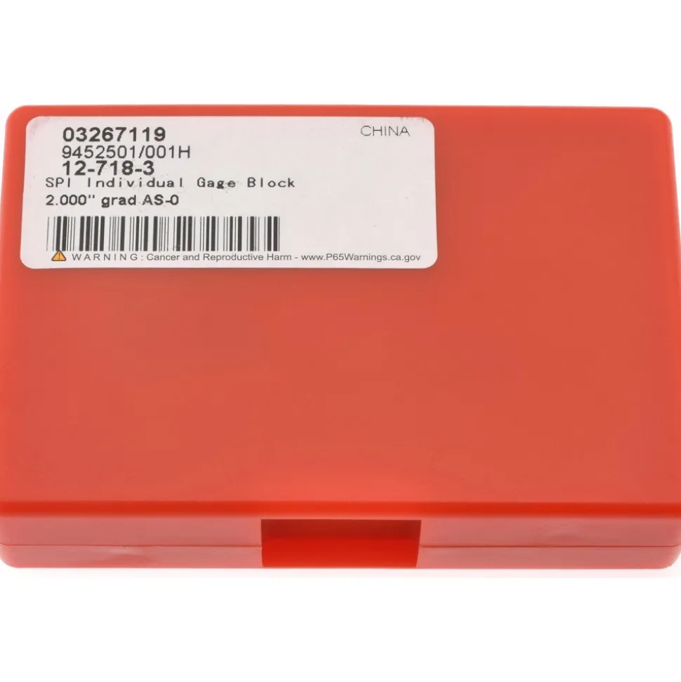 Rectangle Steel Gage Block: 2", Grade 0