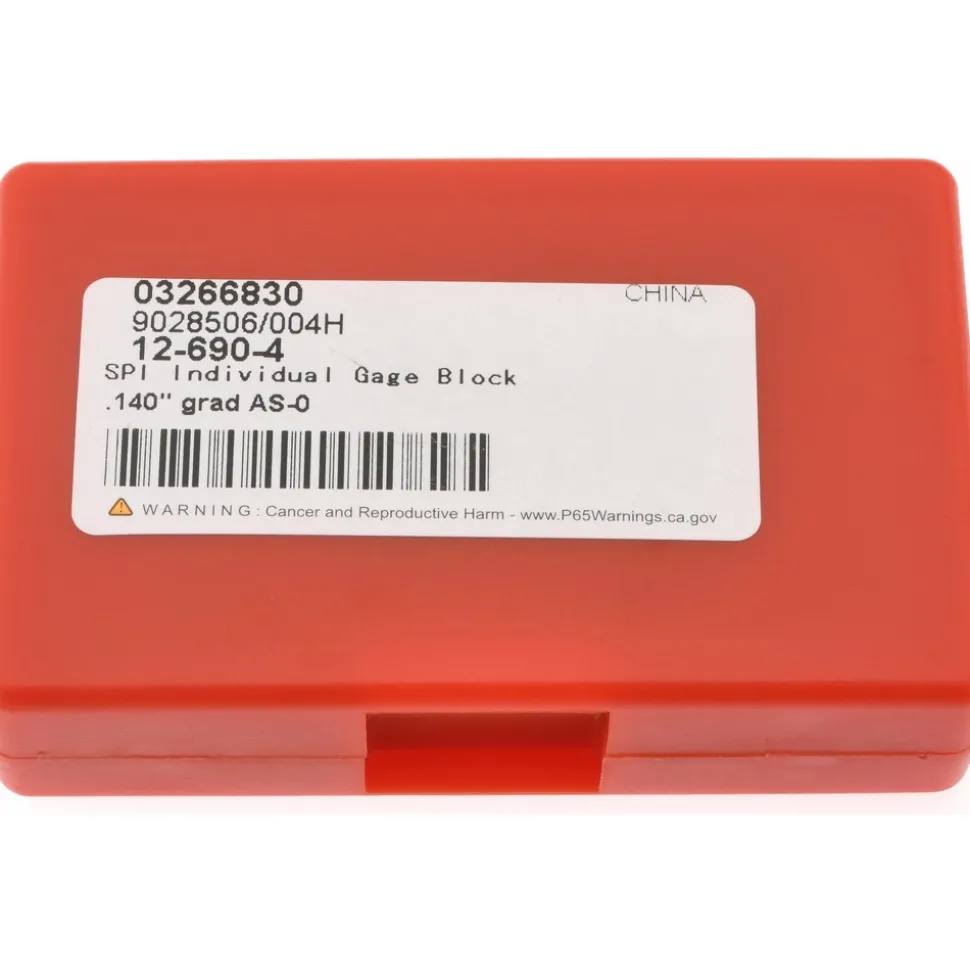 Rectangle Steel Gage Block: 0.14", Grade 0