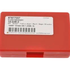 Rectangle Steel Gage Block: 0.124", Grade AS-1