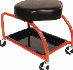 Repair & Maintenance Stool: Cloth, 16" Seat Width, 25" Seat Depth, Black