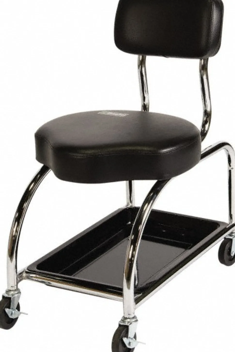 Repair & Maintenance Stool: Cloth, 16" Seat Width, 24" Seat Depth, Black