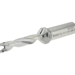 Replaceable-Tip Drill: 0.413 to 0.429" Dia, 2.06" Max Depth, 5/8" Straight-Cylindrical Shank