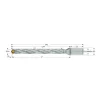 Replaceable-Tip Drill: 0.374 to 0.39" Dia, 4.56" Max Depth, 1/2" Straight-Cylindrical Shank