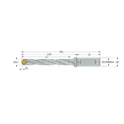 Replaceable-Tip Drill: 0.394 to 0.429