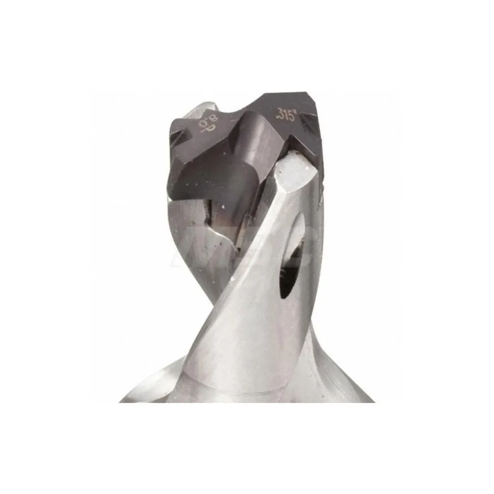 Replaceable-Tip Drill: 0.492 to 0.508" Dia, 0.74" Max Depth, 5/8" Straight-Cylindrical Shank