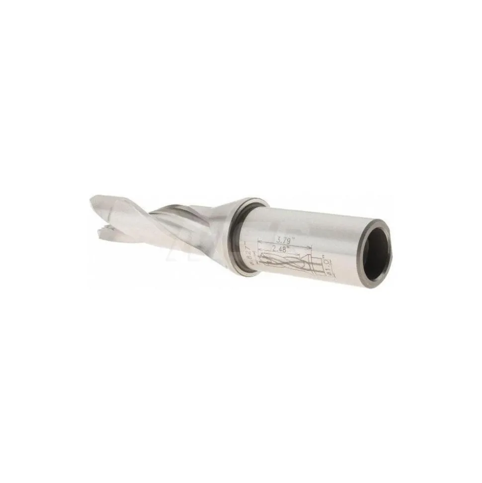 Replaceable-Tip Drill: 0.827 to 0.862" Dia, 2.48" Max Depth, 1" Weldon Flat Shank