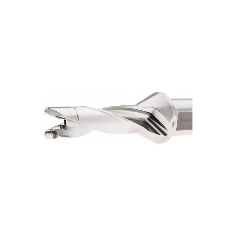 Replaceable-Tip Drill: 0.906 to 0.941" Dia, 2.72" Max Depth, 1-1/4" Weldon Flat Shank
