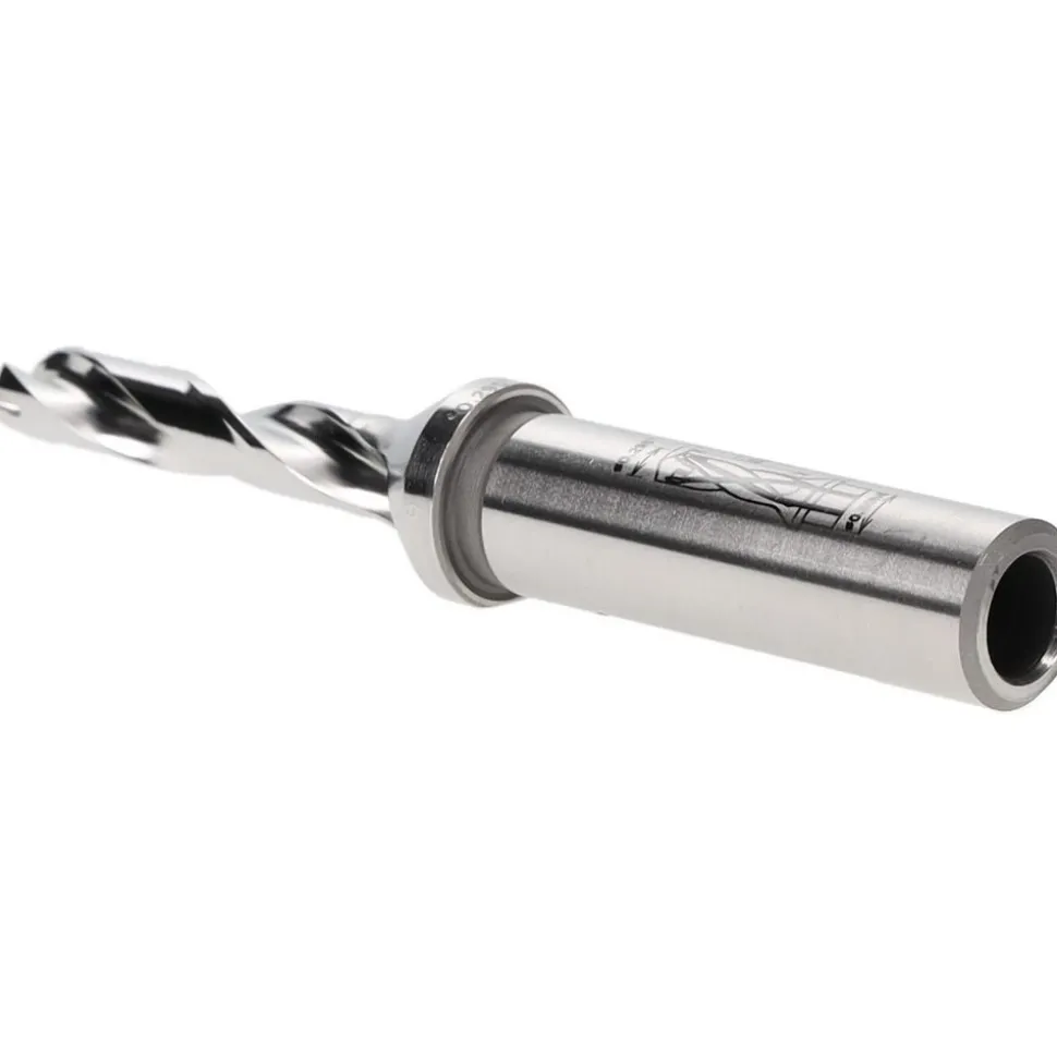 Replaceable-Tip Drill: 0.295 to 0.311" Dia, 1.48" Max Depth, 1/2" Weldon Flat Shank