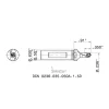 Replaceable-Tip Drill: 0.236 to 0.252" Dia, 0.35" Max Depth, 1/2" Weldon Flat Shank