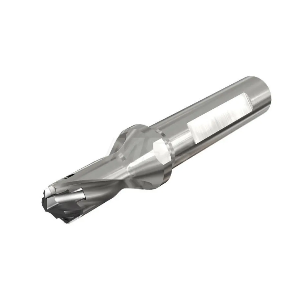 Replaceable-Tip Drill: 0.236 to 0.252" Dia, 0.35" Max Depth, 1/2" Weldon Flat Shank