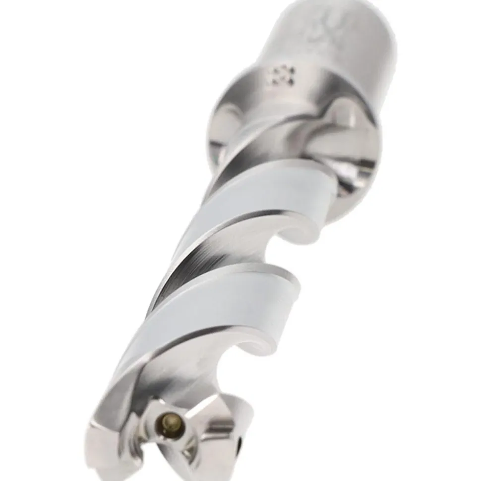 Replaceable-Tip Drill: 0.532 to 0.548" Dia, 4-1/4" Max Depth, 0.63" Weldon Flat Shank