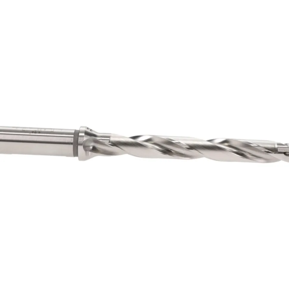 Replaceable-Tip Drill: 0.532 to 0.548" Dia, 4-1/4" Max Depth, 0.63" Weldon Flat Shank