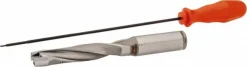 Replaceable-Tip Drill: 15.88 to 16.38 mm Dia, 80 mm Max Depth, 19.05 mm Straight-Cylindrical Shank