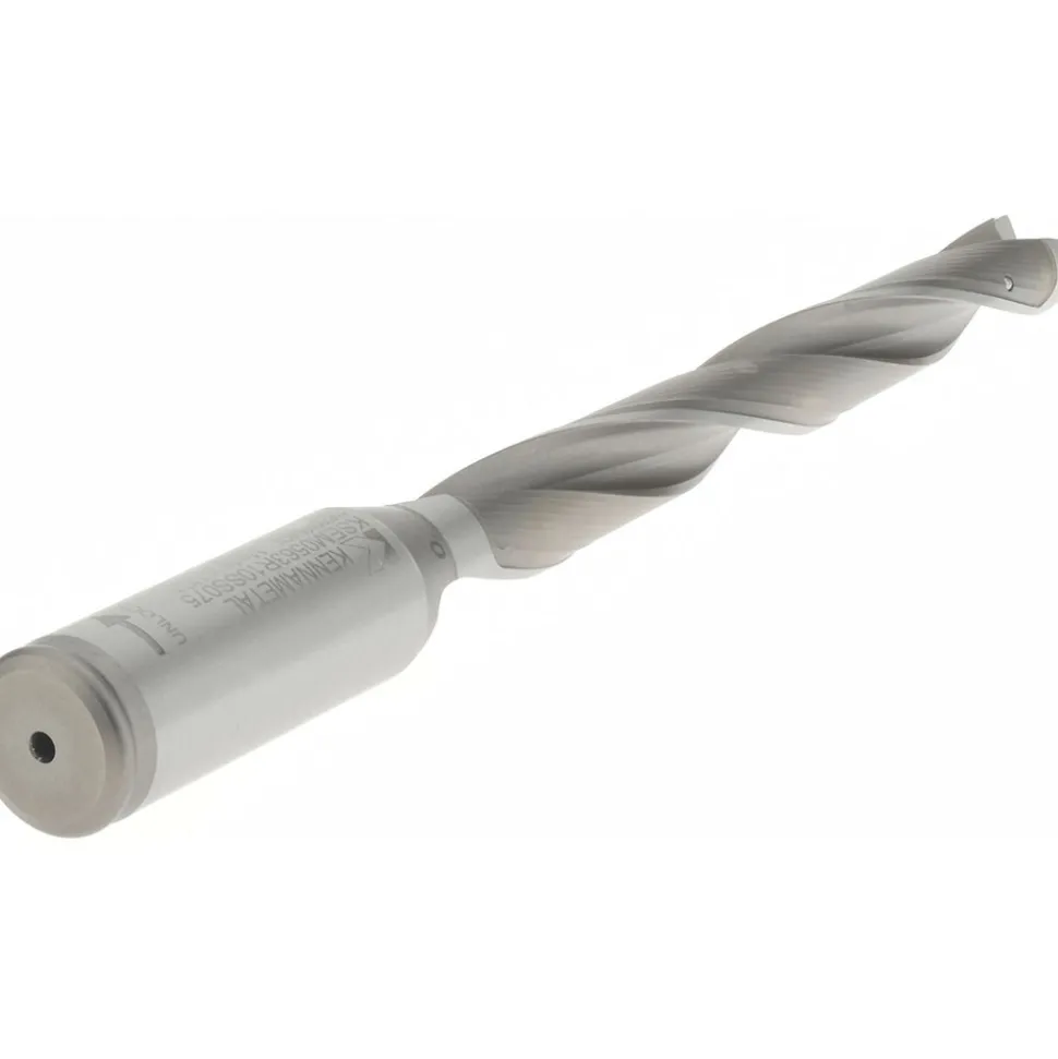 Replaceable-Tip Drill: 14.29 to 14.5 mm Dia, 142.88 mm Max Depth, 19.05 mm Straight-Cylindrical Shank