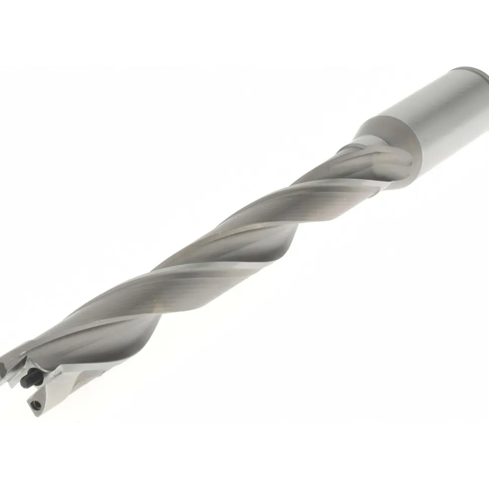 Replaceable-Tip Drill: 14.29 to 14.5 mm Dia, 142.88 mm Max Depth, 19.05 mm Straight-Cylindrical Shank