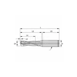 Replaceable-Tip Drill: 22.23 to 22.73 mm Dia, 120 mm Max Depth, 25.4 mm Straight-Cylindrical Shank