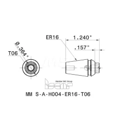 Replaceable Tip Milling Shank: Series Multimaster, 4 mm Projection