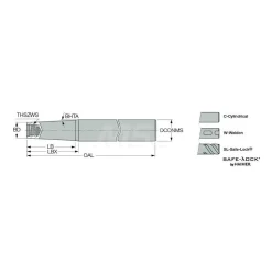 Replaceable Tip Milling Shank: Series Multimaster, 1.38" Projection, 5/8" 85 ° Shank