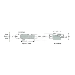 Replaceable Tip Milling Shank: Series Self-Grip, 1.18