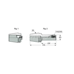 Replaceable Tip Milling Shank: Series Multimaster, 25 mm Projection