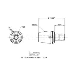Replaceable Tip Milling Shank: Series Multimaster, 25 mm Projection