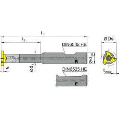 Replaceable Tip Milling Shanks: Shank Type: Cylindrical; Shank Diameter (mm): 15.88; Shank Diameter (Decimal Inch): 0.6250