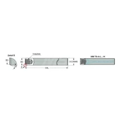 Replaceable Tip Milling Shank: Series Multimaster, 12 mm 90 ° Shank