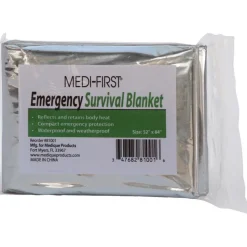 Rescue Blankets: Type: Emergency; Material: Polyester; Overall Length: 84.0000; Overall Width: 52