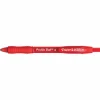 Retractable Ball Point Pen: 1 mm Tip, Red Ink