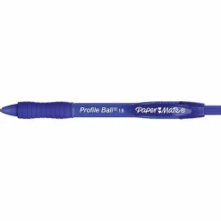 Retractable Ball Point Pen: 1 mm Tip, Blue Ink
