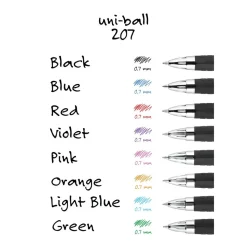 Retractable Gel Pen: 0.7 mm Tip, Black Ink