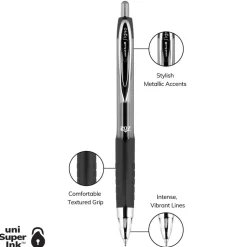 Retractable Gel Pen: 0.7 mm Tip, Black Ink