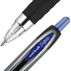 Retractable Pen: 1 mm Tip, Blue Ink