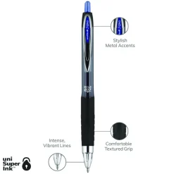 Retractable Pen: 1 mm Tip, Blue Ink