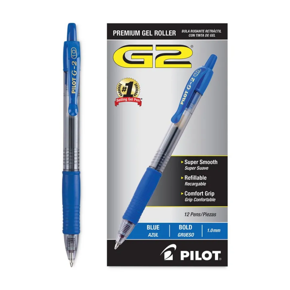 Roller Ball Pen: Conical Tip, Blue Ink