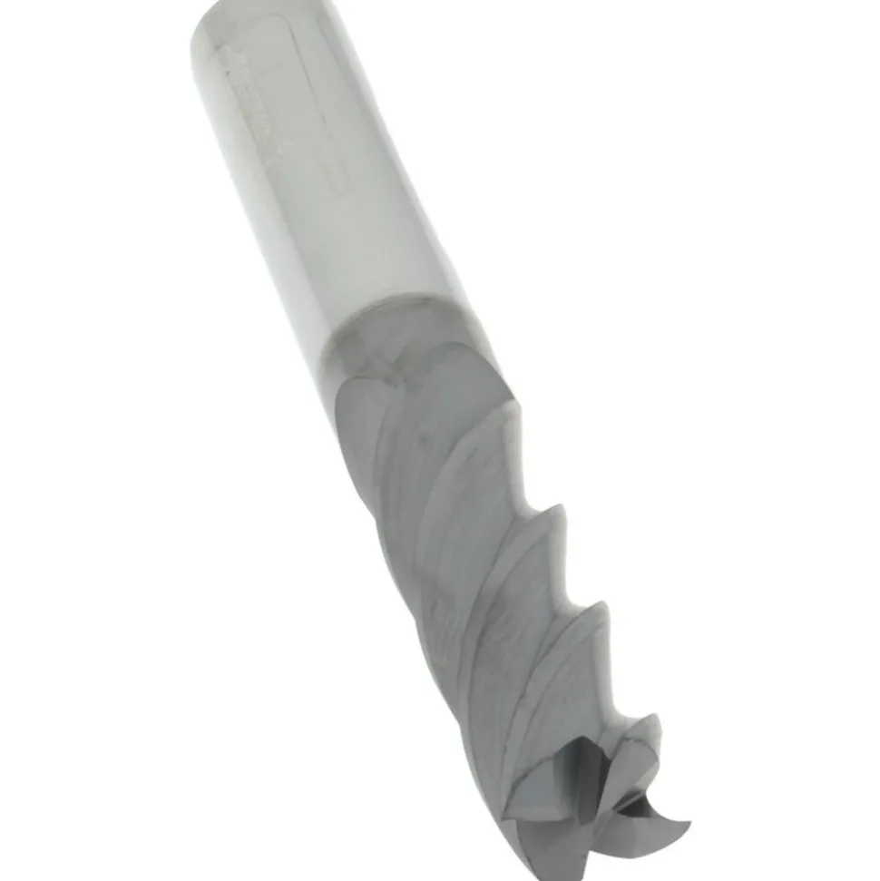Roughing & Finishing End Mill: 3/8" Dia, 4 Flute, Solid Carbide