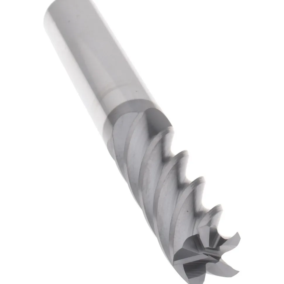 Roughing & Finishing End Mill: 1/2" Dia, 5 Flute, Solid Carbide