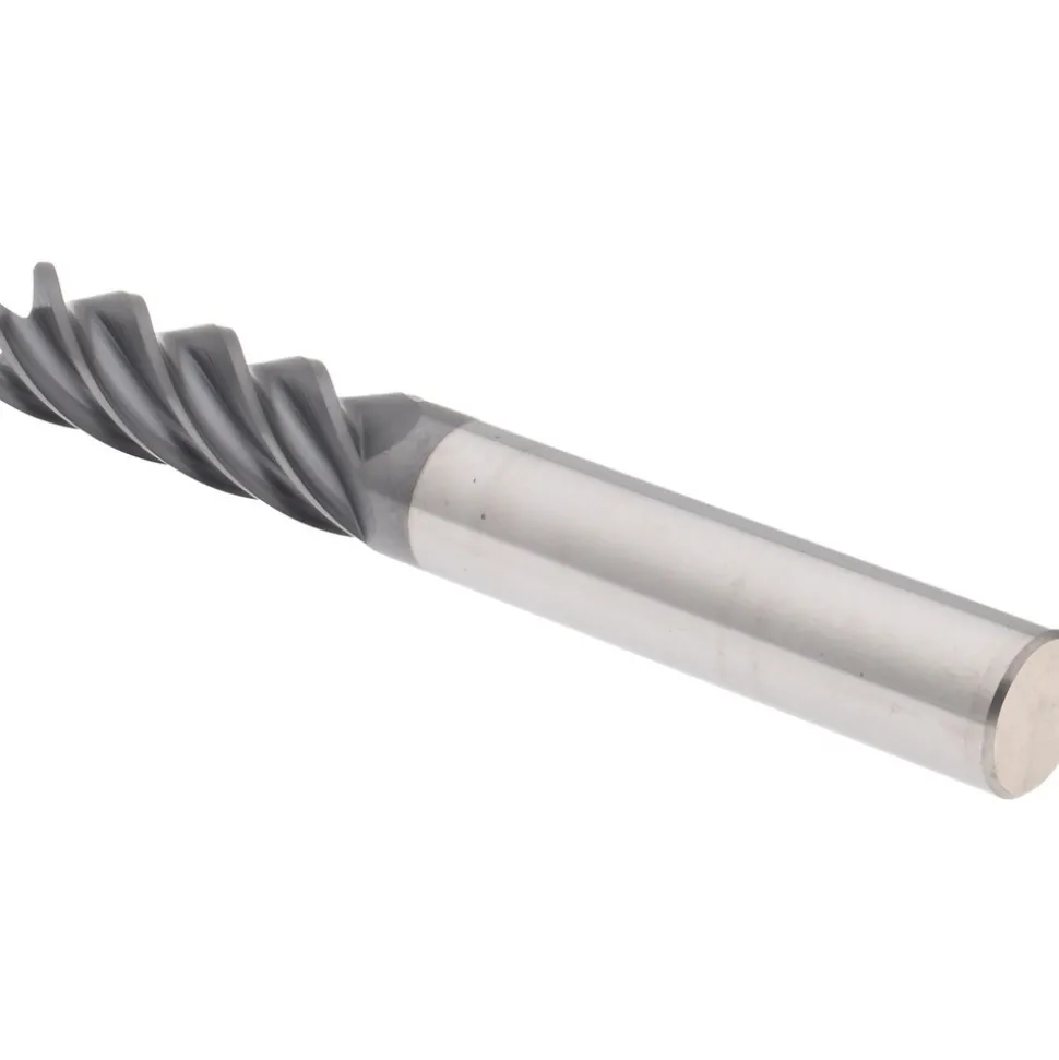 Roughing & Finishing End Mill: 1/2" Dia, 5 Flute, Solid Carbide