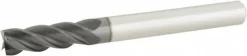 Roughing & Finishing End Mill: 1/4" Dia, 4 Flute, Solid Carbide