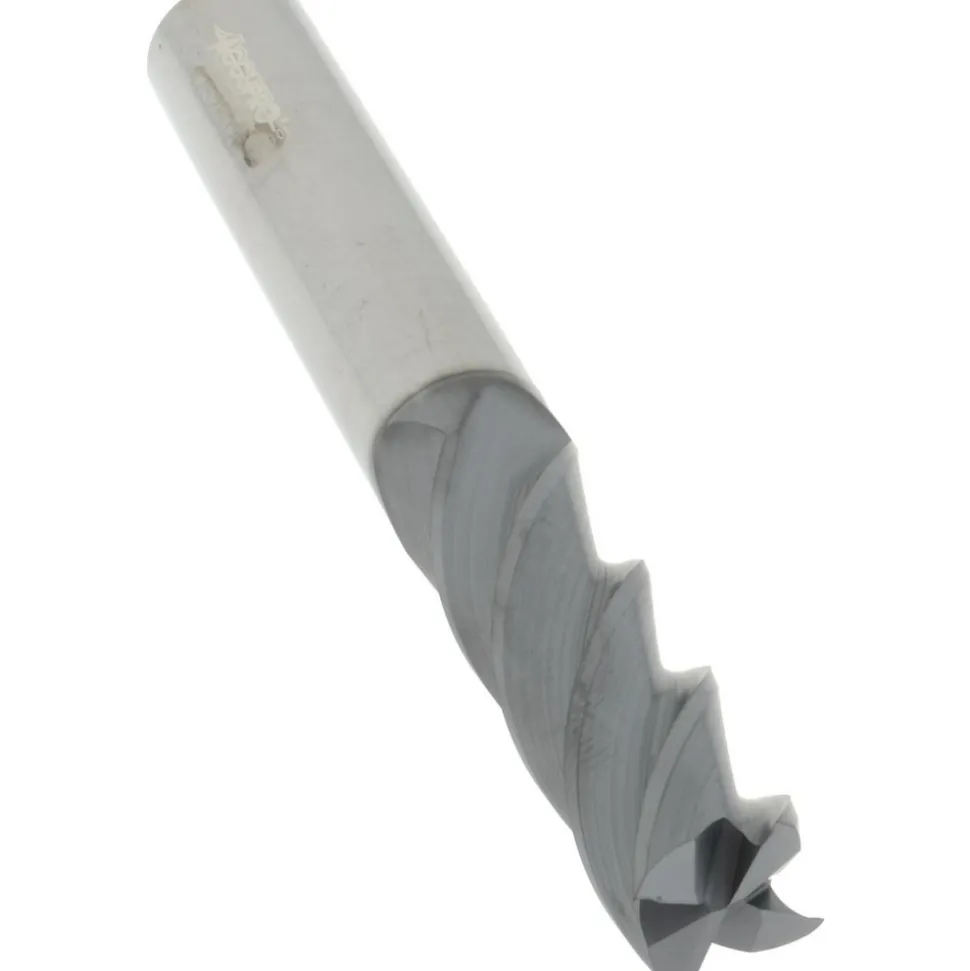 Roughing & Finishing End Mill: 1/2" Dia, 4 Flute, Solid Carbide