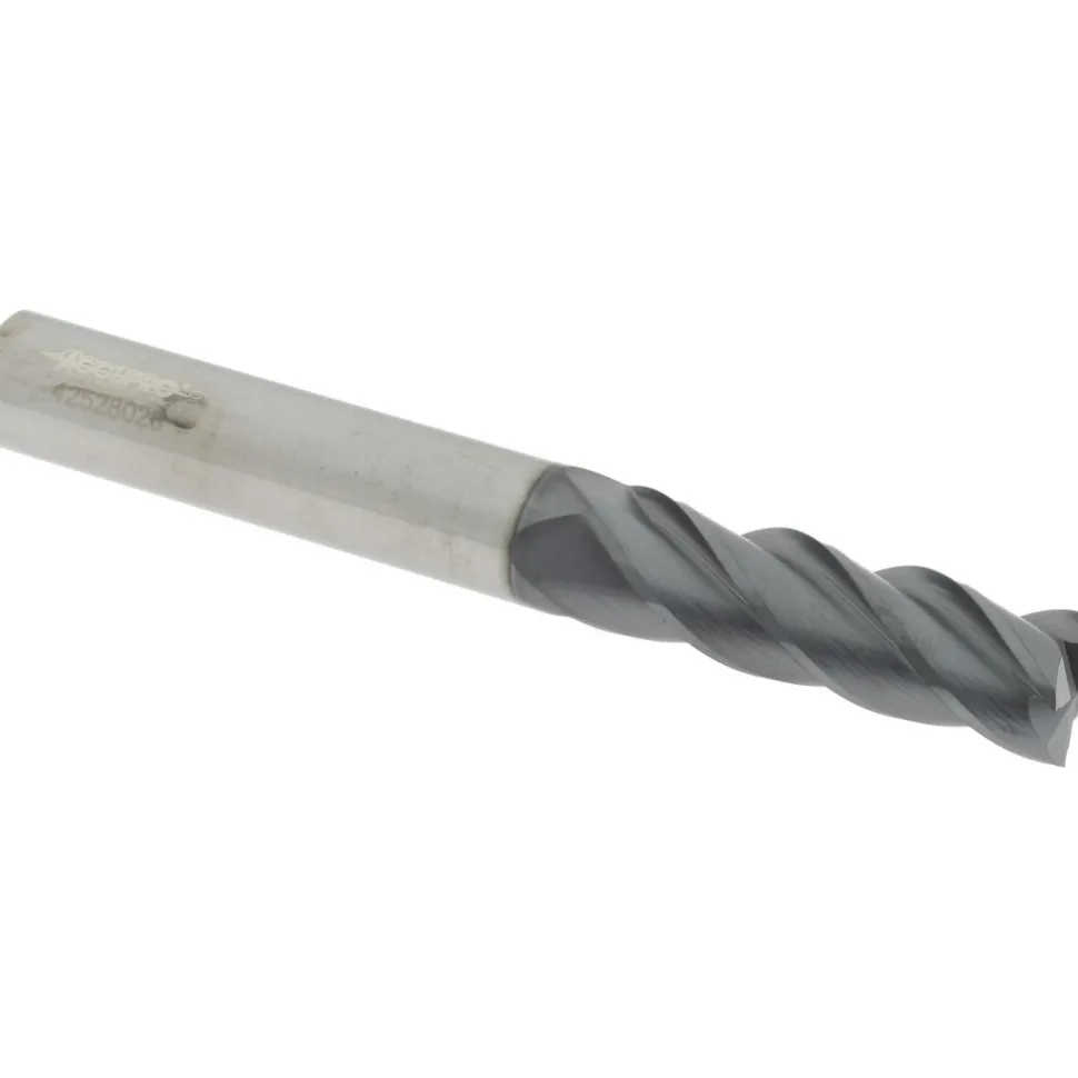Roughing & Finishing End Mill: 1/2" Dia, 4 Flute, Solid Carbide