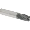 Roughing End Mill: 3/8" Dia, 4 Flute, Fine Pitch, Single End, Solid Carbide