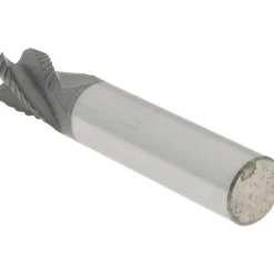 Roughing End Mill: 3/8" Dia, 4 Flute, Fine Pitch, Single End, Solid Carbide