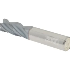 Roughing End Mill: 1/2" Dia, 4 Flute, Fine Pitch, Single End, Solid Carbide